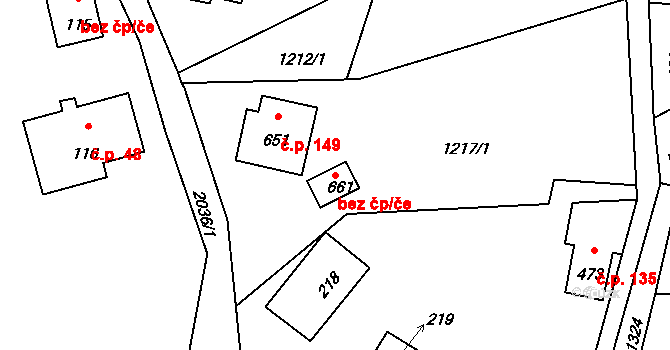 Skuhrov 44232322 na parcele st. 661 v KÚ Skuhrov u Železného Brodu, Katastrální mapa