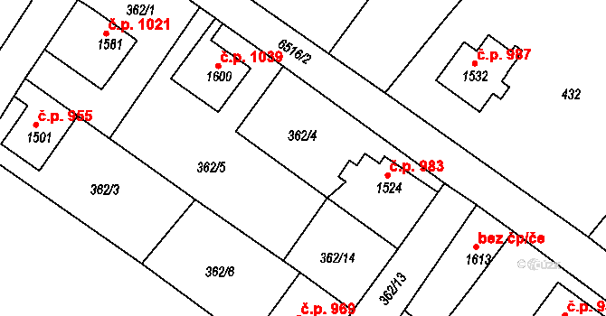 Jiříkov 118338323 na parcele st. 362/4 v KÚ Jiříkov, Katastrální mapa