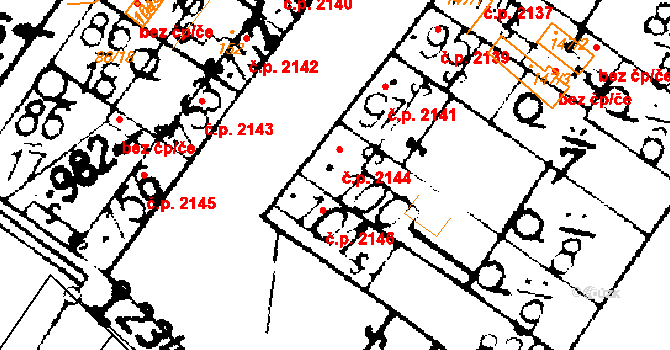 Podlusky 2144, Roudnice nad Labem na parcele st. 100 v KÚ Podlusky, Katastrální mapa