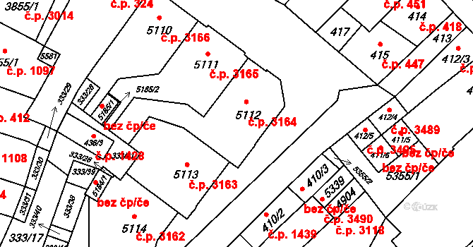 Břeclav 3164 na parcele st. 5112 v KÚ Břeclav, Katastrální mapa