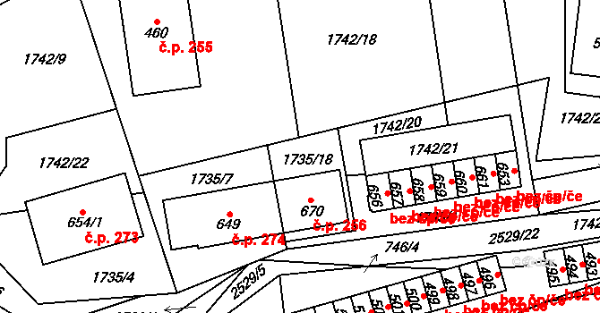 Klenčí pod Čerchovem 273 na parcele st. 654/1 v KÚ Klenčí pod Čerchovem, Katastrální mapa