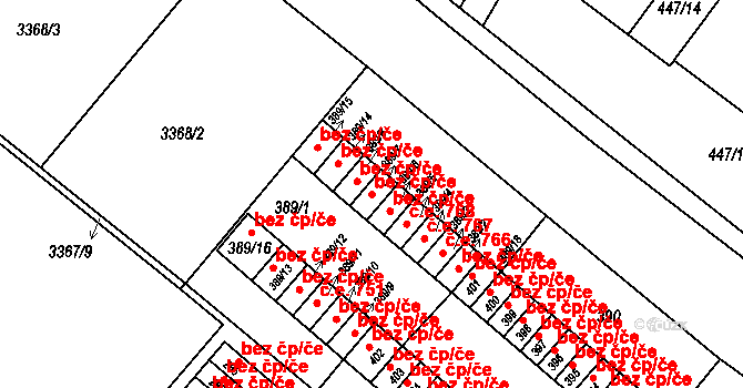 Kopřivnice 38930323 na parcele st. 389/7 v KÚ Kopřivnice, Katastrální mapa