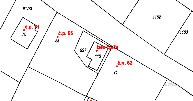 Malšice 41683323 na parcele st. 115 v KÚ Čenkov u Malšic, Katastrální mapa