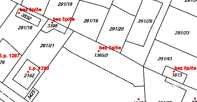 Nový Bydžov 43048323 na parcele st. 1365/2 v KÚ Nový Bydžov, Katastrální mapa