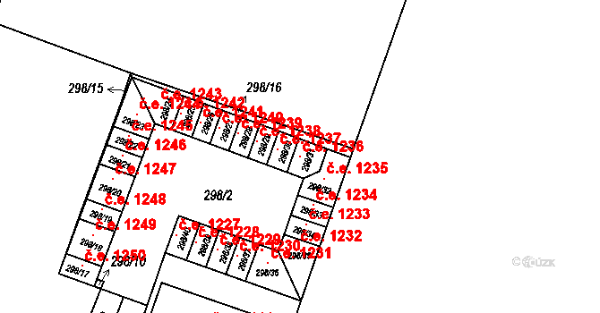 Nový Bohumín 1236, Bohumín na parcele st. 298/31 v KÚ Nový Bohumín, Katastrální mapa