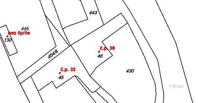 Kateřina 36, Skalná, Katastrální mapa