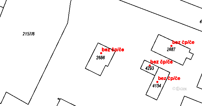 Kyjov 41228324 na parcele st. 2686 v KÚ Kyjov, Katastrální mapa