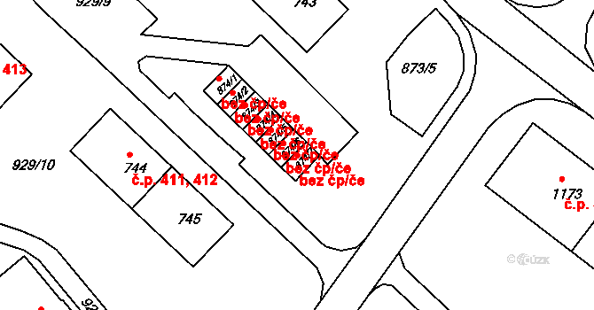 Prachatice 46164324 na parcele st. 874/7 v KÚ Prachatice, Katastrální mapa