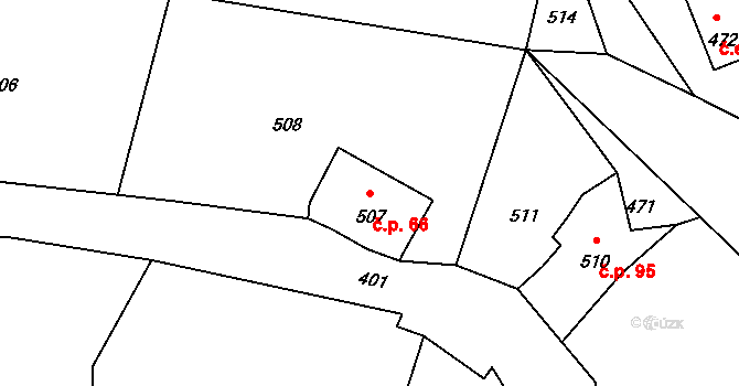 Lukášov 66, Jablonec nad Nisou na parcele st. 507 v KÚ Lukášov, Katastrální mapa