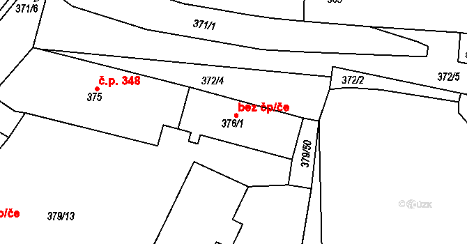 Svatobořice 52, Svatobořice-Mistřín na parcele st. 376/1 v KÚ Svatobořice, Katastrální mapa