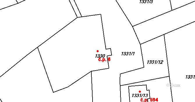 Podmoklice 6, Semily na parcele st. 1330 v KÚ Semily, Katastrální mapa
