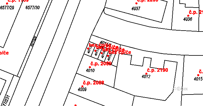 Přerov 43812325 na parcele st. 4011/4 v KÚ Přerov, Katastrální mapa