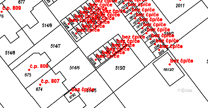 Ostrava 43870325 na parcele st. 1611/4 v KÚ Přívoz, Katastrální mapa