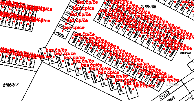 Dobruška 44263325 na parcele st. 2186/71 v KÚ Dobruška, Katastrální mapa