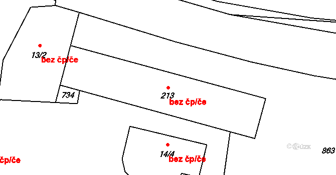 Dřetovice 50471325 na parcele st. 213 v KÚ Dřetovice, Katastrální mapa