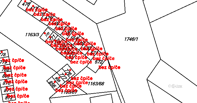 Jevišovice 50523325 na parcele st. 570 v KÚ Jevišovice, Katastrální mapa