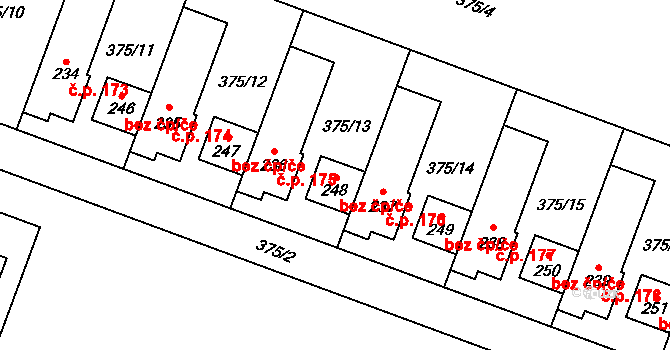 Olomouc 95977325 na parcele st. 248 v KÚ Nedvězí u Olomouce, Katastrální mapa