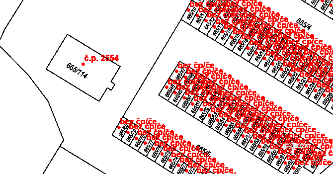 Plzeň 40047326 na parcele st. 665/48 v KÚ Plzeň, Katastrální mapa