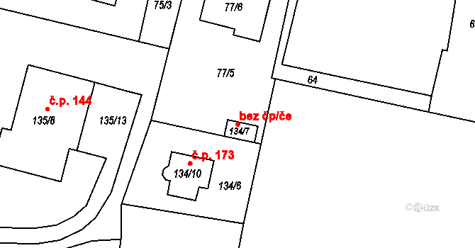 Kratonohy 40296326 na parcele st. 134/7 v KÚ Kratonohy, Katastrální mapa