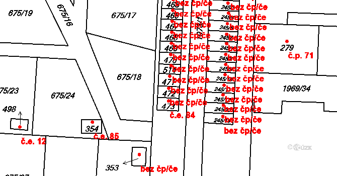 Bečov 42906326 na parcele st. 472 v KÚ Bečov u Mostu, Katastrální mapa