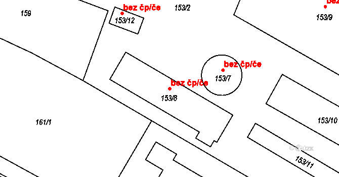 Vikýřovice 45006326 na parcele st. 153/8 v KÚ Vikýřovice, Katastrální mapa