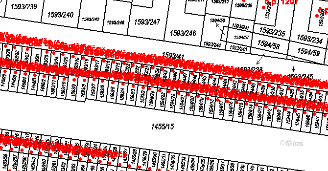 Kosmonosy 45290326 na parcele st. 1594/49 v KÚ Kosmonosy, Katastrální mapa