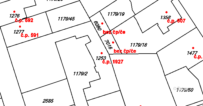 Beroun 46974326 na parcele st. 1253 v KÚ Beroun, Katastrální mapa