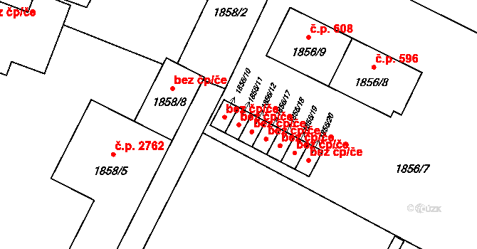 Opava 38095327 na parcele st. 1856/11 v KÚ Opava-Předměstí, Katastrální mapa