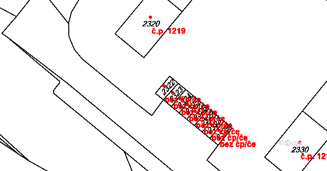 Duchcov 45107327 na parcele st. 2322 v KÚ Duchcov, Katastrální mapa