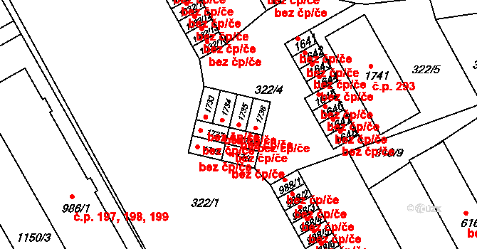Broumov 46438327 na parcele st. 1735 v KÚ Broumov, Katastrální mapa