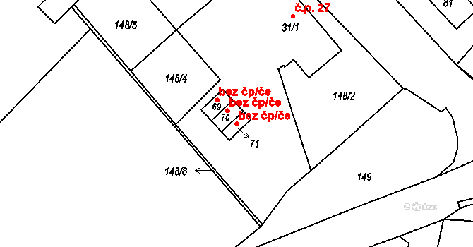 Třebechovice pod Orebem 46444327 na parcele st. 71 v KÚ Krňovice, Katastrální mapa