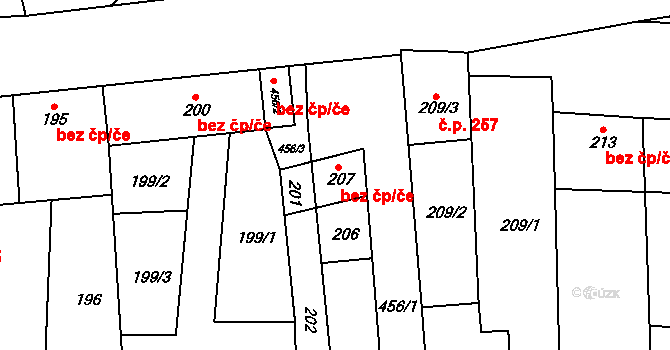 Pivín 47665327 na parcele st. 207 v KÚ Pivín, Katastrální mapa