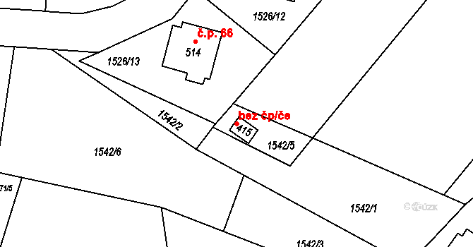 Třebovice 48417327 na parcele st. 415 v KÚ Třebovice, Katastrální mapa