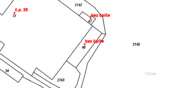 České Heřmanice 49667327 na parcele st. 48 v KÚ Chotěšiny, Katastrální mapa