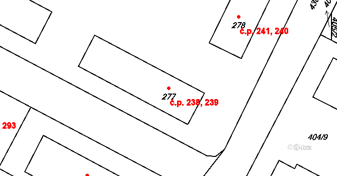 Opatovice nad Labem 238,239 na parcele st. 277 v KÚ Opatovice nad Labem, Katastrální mapa