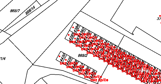 Jičín 83739327 na parcele st. 4381 v KÚ Jičín, Katastrální mapa