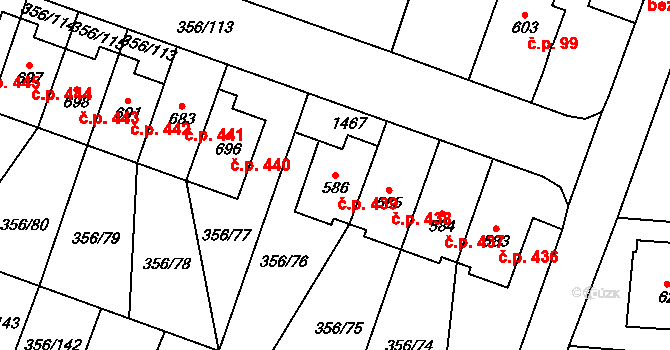 Ždírec nad Doubravou 439 na parcele st. 586 v KÚ Ždírec nad Doubravou, Katastrální mapa