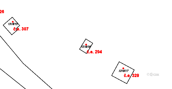 Oslnovice 294 na parcele st. 1316/16 v KÚ Oslnovice, Katastrální mapa