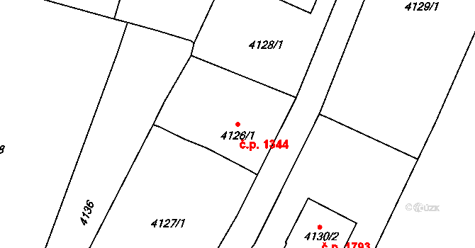 Rychvald 1344 na parcele st. 4126/1 v KÚ Rychvald, Katastrální mapa