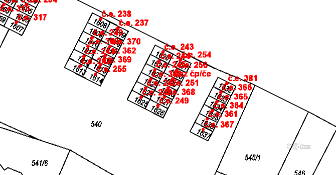 Ostopovice 251, Katastrální mapa