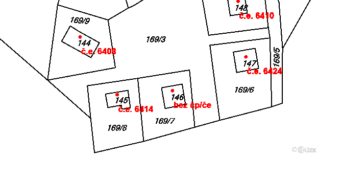 Pravíkov 6415, Kamenice nad Lipou na parcele st. 146 v KÚ Pravíkov, Katastrální mapa