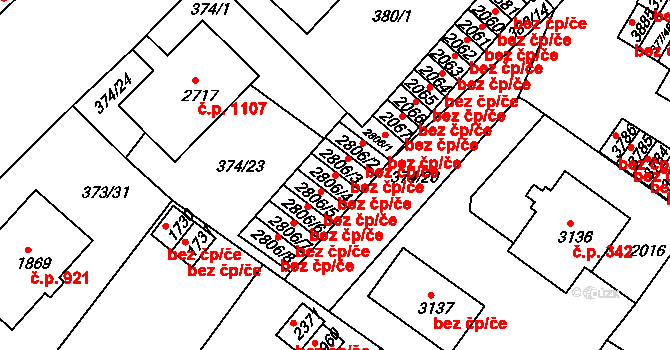Sušice 39180328 na parcele st. 2806/4 v KÚ Sušice nad Otavou, Katastrální mapa