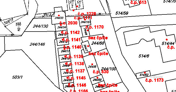 Dobšice 40973328 na parcele st. 244/7 v KÚ Dobšice u Znojma, Katastrální mapa