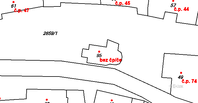Korolupy 41320328 na parcele st. 95 v KÚ Korolupy, Katastrální mapa