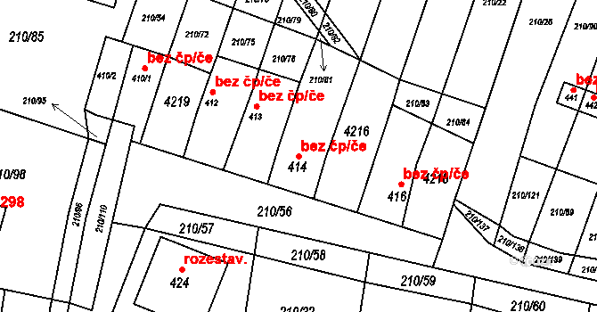 Mašťov 42859328 na parcele st. 414 v KÚ Mašťov, Katastrální mapa