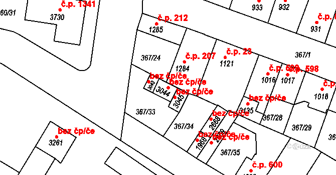 Sušice 43449328 na parcele st. 3044 v KÚ Sušice nad Otavou, Katastrální mapa