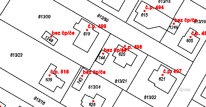 Hejnice 44259328 na parcele st. 744 v KÚ Hejnice, Katastrální mapa
