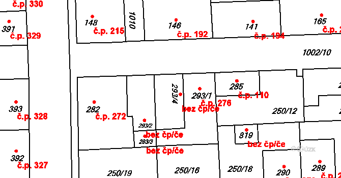 Horní Jelení 44676328 na parcele st. 293/4 v KÚ Horní Jelení, Katastrální mapa