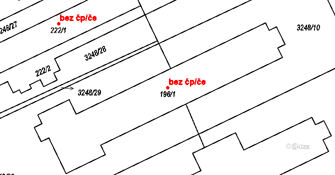 Kozlany 45874328 na parcele st. 196/1 v KÚ Kozlany u Vyškova, Katastrální mapa