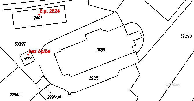Cheb 47720328 na parcele st. 6622 v KÚ Cheb, Katastrální mapa